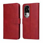 For OPPO Reno10 5G / Reno10 Pro 5G Global Classic Calf Texture Flip Leather Phone Case(Red)