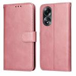 For OPPO A58 4G Classic Calf Texture Flip Leather Phone Case(Rose Gold)