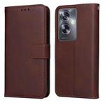 For OPPO A79 5G Classic Calf Texture Flip Leather Phone Case(Brown)