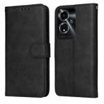 For OPPO A59 5G / A2m Classic Calf Texture Flip Leather Phone Case(Black)