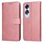 For OPPO A60 4G Global Classic Calf Texture Flip Leather Phone Case(Rose Gold)