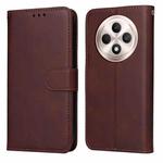 For OPPO Reno12 F 5G Global Classic Calf Texture Flip Leather Phone Case(Brown)