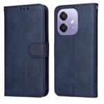 For OPPO A3x 4G / A3x 5G India Classic Calf Texture Flip Leather Phone Case(Blue)