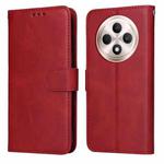 For OPPO Reno12 F 4G Classic Calf Texture Flip Leather Phone Case(Red)