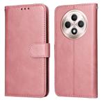 For OPPO Reno12 F 4G Classic Calf Texture Flip Leather Phone Case(Rose Gold)