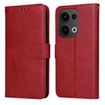 For OPPO Reno13 Global Classic Calf Texture Flip Leather Phone Case(Red)