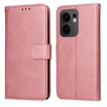 For OPPO Reno13 F 4G / 5G Classic Calf Texture Flip Leather Phone Case(Rose Gold)