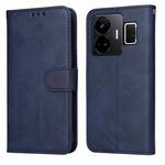 For Realme GT Neo 5 5G / GT3 Classic Calf Texture Flip Leather Phone Case(Blue)