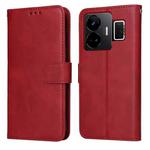 For Realme GT Neo 5 5G / GT3 Classic Calf Texture Flip Leather Phone Case(Red)