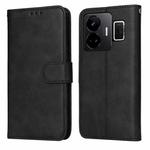 For Realme GT Neo 5 5G / GT3 Classic Calf Texture Flip Leather Phone Case(Black)