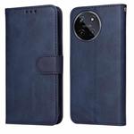 For Realme 11 4G Global Classic Calf Texture Flip Leather Phone Case(Blue)