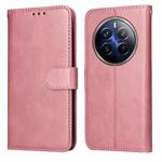 For Realme 12 Pro+ Classic Calf Texture Flip Leather Phone Case(Rose Gold)