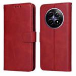 For Realme 12 Classic Calf Texture Flip Leather Phone Case(Red)