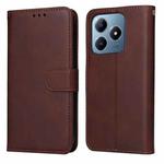 For Realme C63 / C61  / Note 60 Classic Calf Texture Flip Leather Phone Case(Brown)