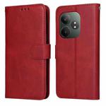 For Realme GT 6 / GT Neo6 SE Classic Calf Texture Flip Leather Phone Case(Red)