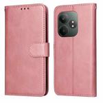 For Realme GT 6 / GT Neo6 SE Classic Calf Texture Flip Leather Phone Case(Rose Gold)