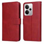 For Realme 14 Global Classic Calf Texture Flip Leather Phone Case(Red)