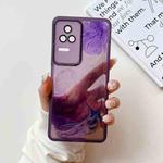 For Xiaomi Redmi K50 Oil Painting Electroplating TPU Phone Case(Purple)