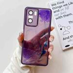 For Xiaomi Redmi K40 Oil Painting Electroplating TPU Phone Case(Purple)