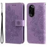 For Huawei nova 13 Pro Seven-petal Flowers Embossing Leather Phone Case(Light Purple)