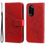 For Huawei nova 13 Pro Seven-petal Flowers Embossing Leather Phone Case(Red)