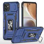 For Motorola Moto G32 Armor PC + TPU Camera Shield Phone Case(Navy Blue)