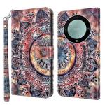 For Honor Magic5 Lite 3D Painted Pattern Leather Phone Case(Colorful Mandala)