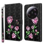 For Xiaomi 13 Ultra 3D Painted Pattern Leather Phone Case(Rose)