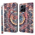 For Xiaomi Redmi Note  12 Pro+ 5G Global 3D Painted Pattern Leather Phone Case(Colorful Mandala)