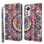 For Xiaomi 12 3D Painted Pattern Leather Phone Case(Colorful Mandala)