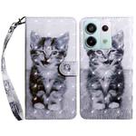 For Xiaomi Redmi Note 13 Pro 5G 3D Painted Pattern Leather Phone Case(Smile Cat)