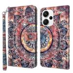 For Xiaomi Redmi Note 13 Pro+ 3D Painted Pattern Leather Phone Case(Colorful Mandala)