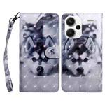 For Xiaomi Redmi Note 13 Pro+ 3D Painted Pattern Leather Phone Case(Husky)