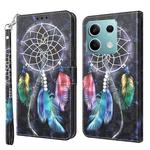 For Xiaomi Redmi Note 13 5G 3D Painted Pattern Leather Phone Case(Colorful Dreamcatcher)