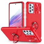 For Samsung Galaxy A53 5G Sliding Camshield Armor Phone Case with Ring Holder(Red)