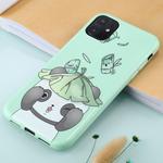 For iPhone 11 TPU Mobile Phone Case(Bright Green Lotus Leaf Bear)