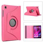 For Lenovo Tab M8 4th Gen 360 Degree Rotation Litchi Texture Leather Tablet Case(Rose Red)