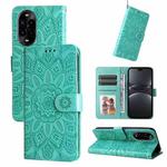 For Huawei nova 13 Pro Embossed Sunflower Leather Phone Case(Green)