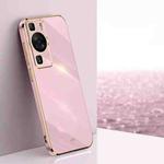 For Huawei P60 XINLI Straight Edge 6D Electroplate TPU Phone Case(Cherry Purple)