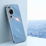 For Huawei P60 Art XINLI Straight Edge 6D Electroplate TPU Phone Case(Celestial Blue)
