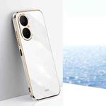 For Huawei Enjoy 80 XINLI Straight Edge 6D Electroplate TPU Phone Case(White)