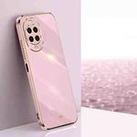 For Huawei Nova 14 XINLI Straight Edge 6D Electroplate TPU Phone Case(Cherry Purple)