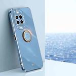 For Huawei Nova 14 Pro XINLI Straight Edge 6D Electroplate TPU Phone Case with Ring Holder(Celestial Blue)