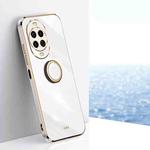 For Huawei Nova 14 Pro XINLI Straight Edge 6D Electroplate TPU Phone Case with Ring Holder(White)