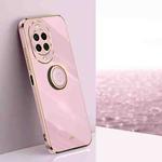 For Huawei Nova 14 Ultra XINLI Straight Edge 6D Electroplate TPU Phone Case with Ring Holder(Cherry Purple)