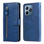 For Realme C63 / C61  / Note 60 Fashion Calf Texture Zipper Leather Phone Case(Blue)