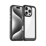 For iPhone 16 Pro Colorful Series Acrylic + TPU Phone Case(Black)