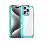 For iPhone 16 Pro Colorful Series Acrylic + TPU Phone Case(Transparent Blue)