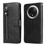 For OPPO A3 Pro 5G Fashion Calf Texture Zipper Leather Phone Case(Black)