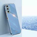 For Samsung Galaxy A05s XINLI Straight Edge 6D Electroplate TPU Phone Case(Celestial Blue)